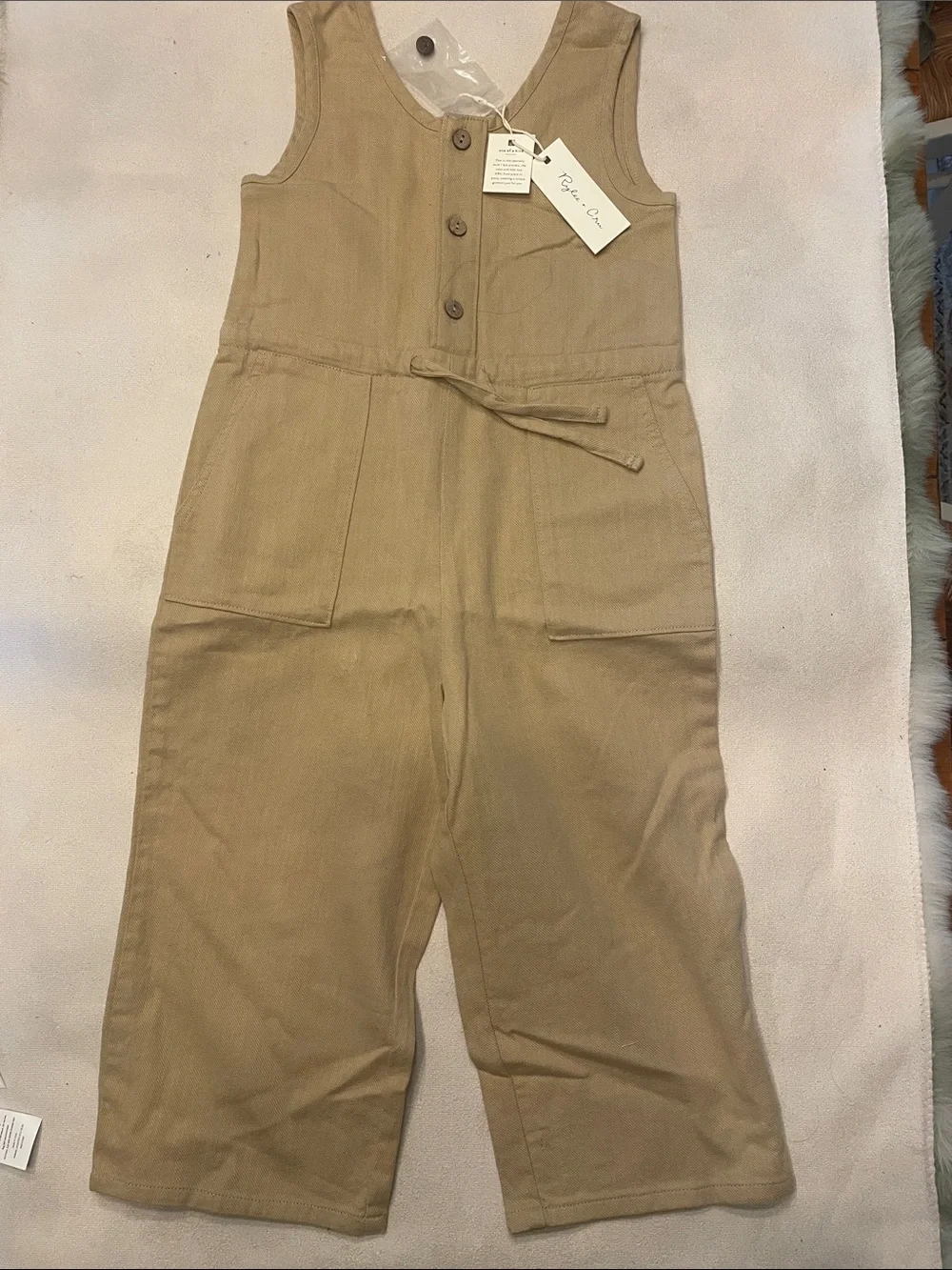 Rylee + Cru Charlie Sand Sleeveless Jumpsuit